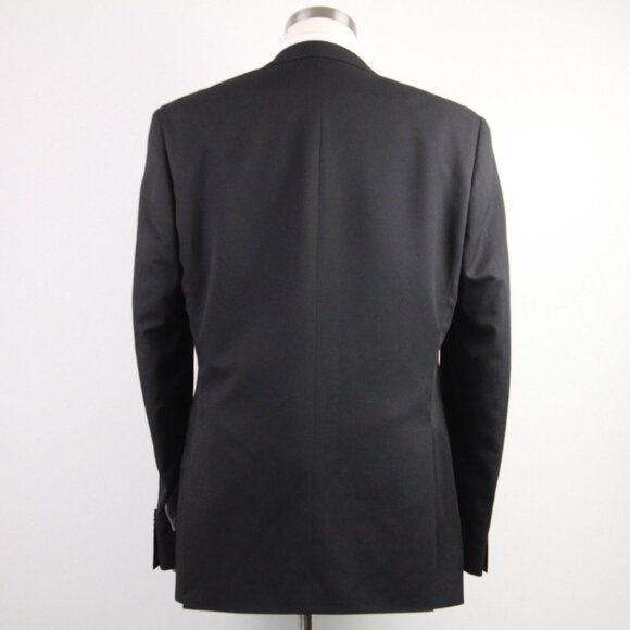 40L Van Heusen 2pc Suit Blazer Jacket Pant Size 33Wx33L Black E03305 - Picture 4 of 12